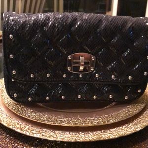 Wet look evening bag